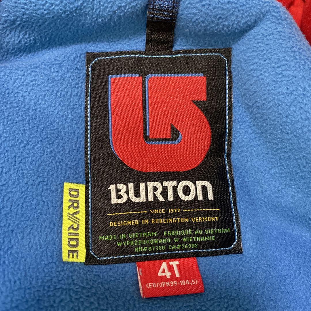 Burton スノーボードウェア 子ども用 青/赤　4T