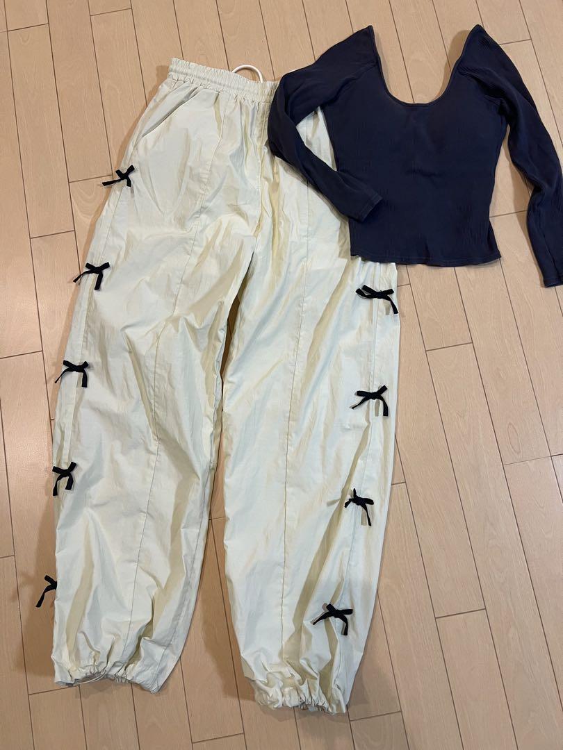 美品☺︎searoomlynnSide mini Ribbon Sportyパンツ - メルカリ