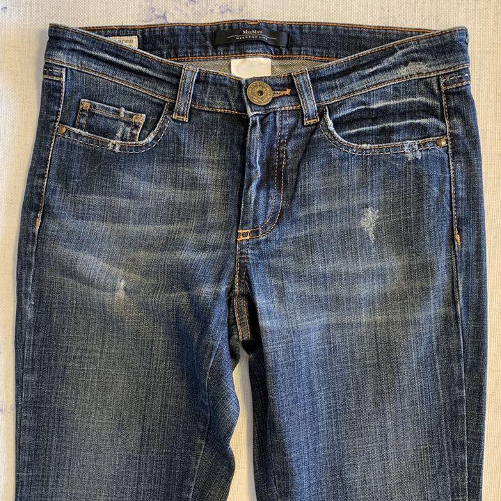【絶品】 MaxMara DT ELCE アウトレット ストーン スキニー デニムパンツ デニム・ジーパン MaxMara WEEKEND*マックスマーラウィークエンド*デニムパンツ*36