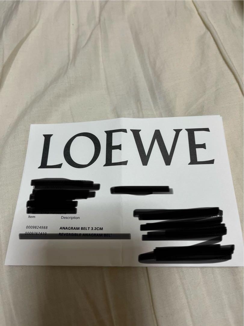 新品　LOEWE ロエベ　アナグラムリバーシブルベルト オレンジ　黒　ゴールド