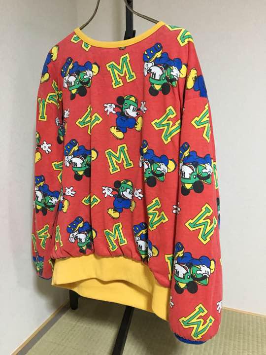80s 90s ディズニー　リバーシブル　ミッキー　スエット