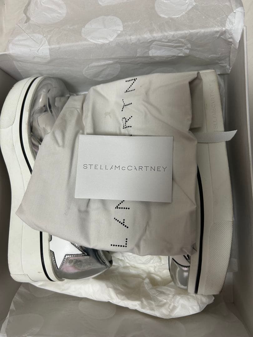 ステラマッカートニー 厚底スリッポン スニーカー シルバー スター ステラマッカートニー 厚底スリッポン スニーカー シルバー スター