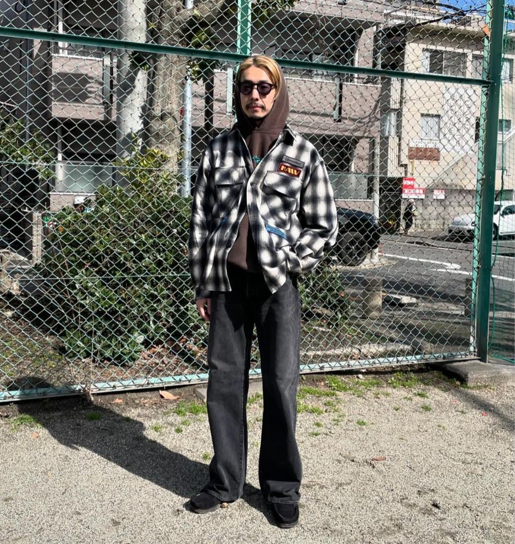 パンツ MINEDENIM W.Straight 5pocket USD BLACK