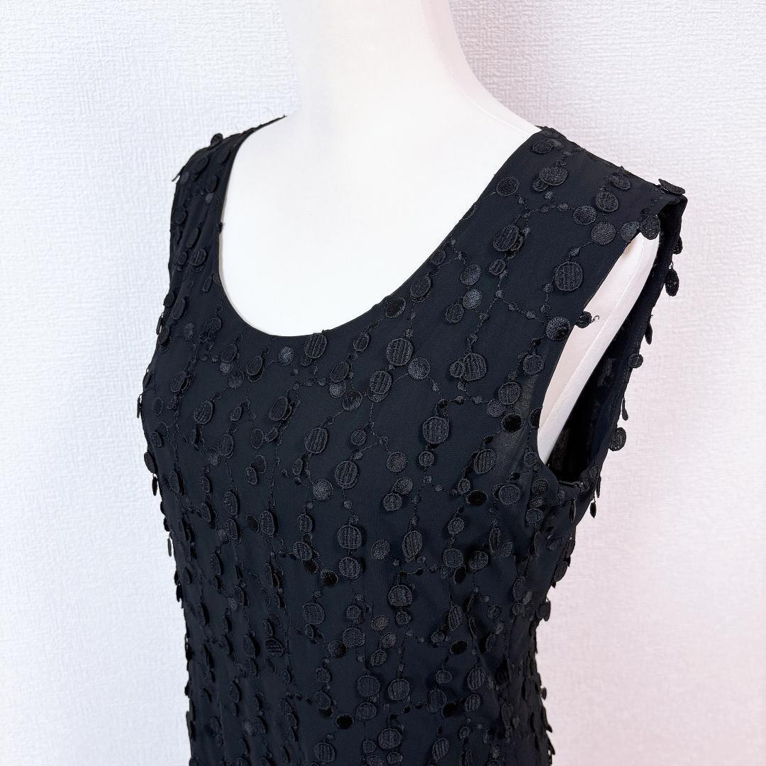 【美品】カレラ シルク混　ノースリーブワンピース ドレス イタリア製