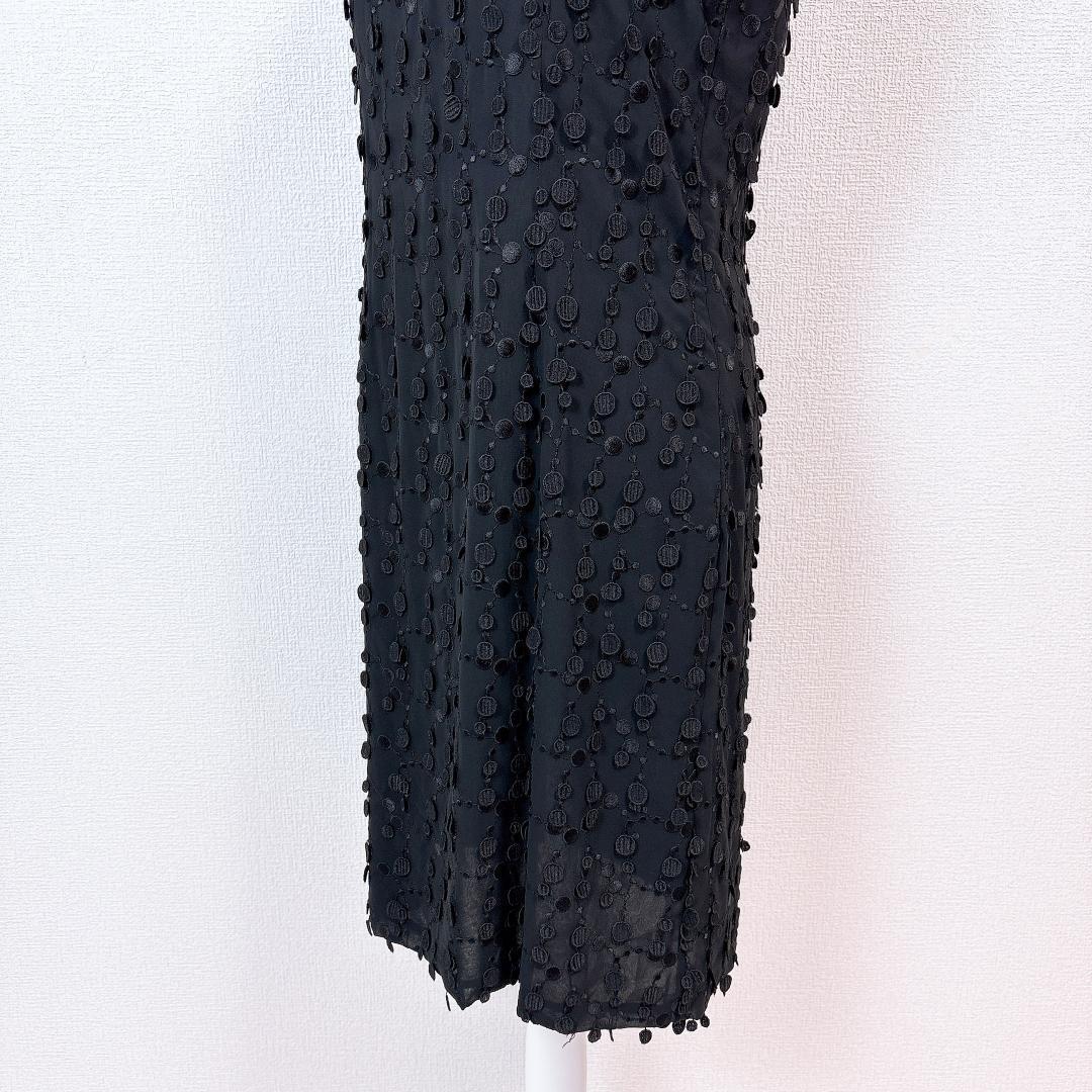 【美品】カレラ シルク混　ノースリーブワンピース ドレス イタリア製