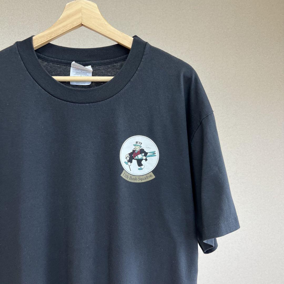 90s USA古着 黒 ミリタリープリント Tシャツ Lサイズ vintage