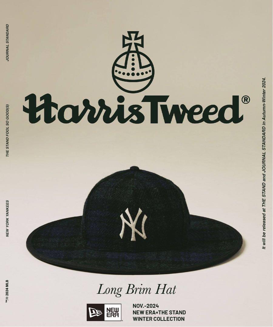 New Era 別注NY Long Brim Hat Harris Tweed