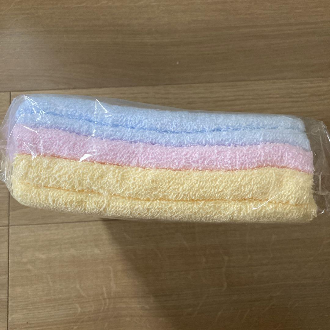 新品未使用　カラー　フェイスタオル　5枚組