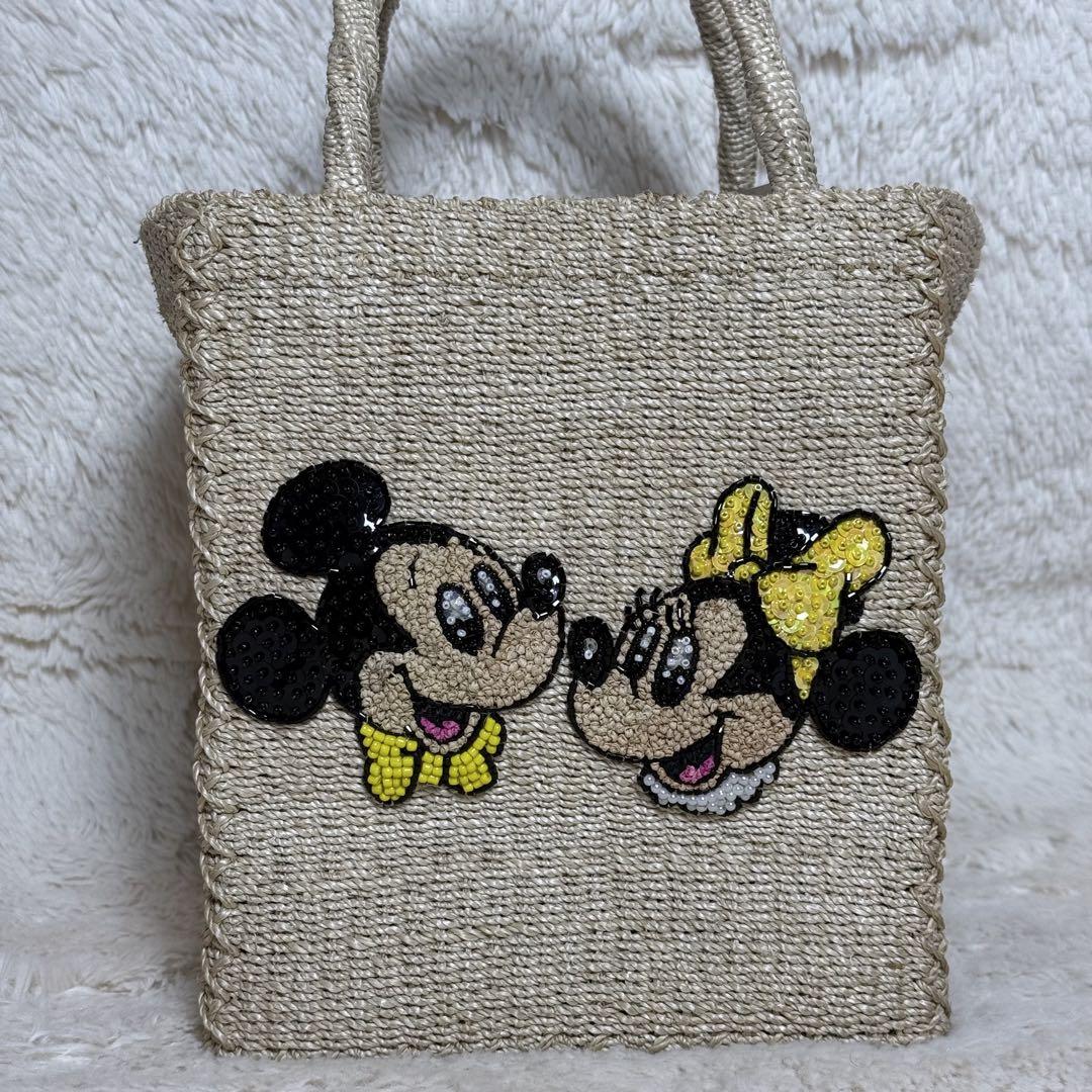 美品　希少　BEAMS Disney 45th 別注 アバカスクエア カゴバッグ