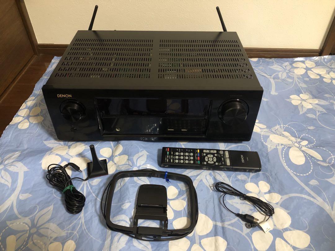 完動品デノン7.2chAVR-X1100W-K 純正リモコン／元設定用マイク等付