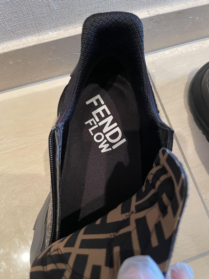 FENDI ヘビ柄 スニーカー ジッパー付き