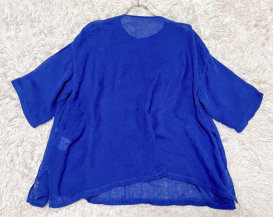 nest robe リネン　ボタンギャザー　チュニックブラウス