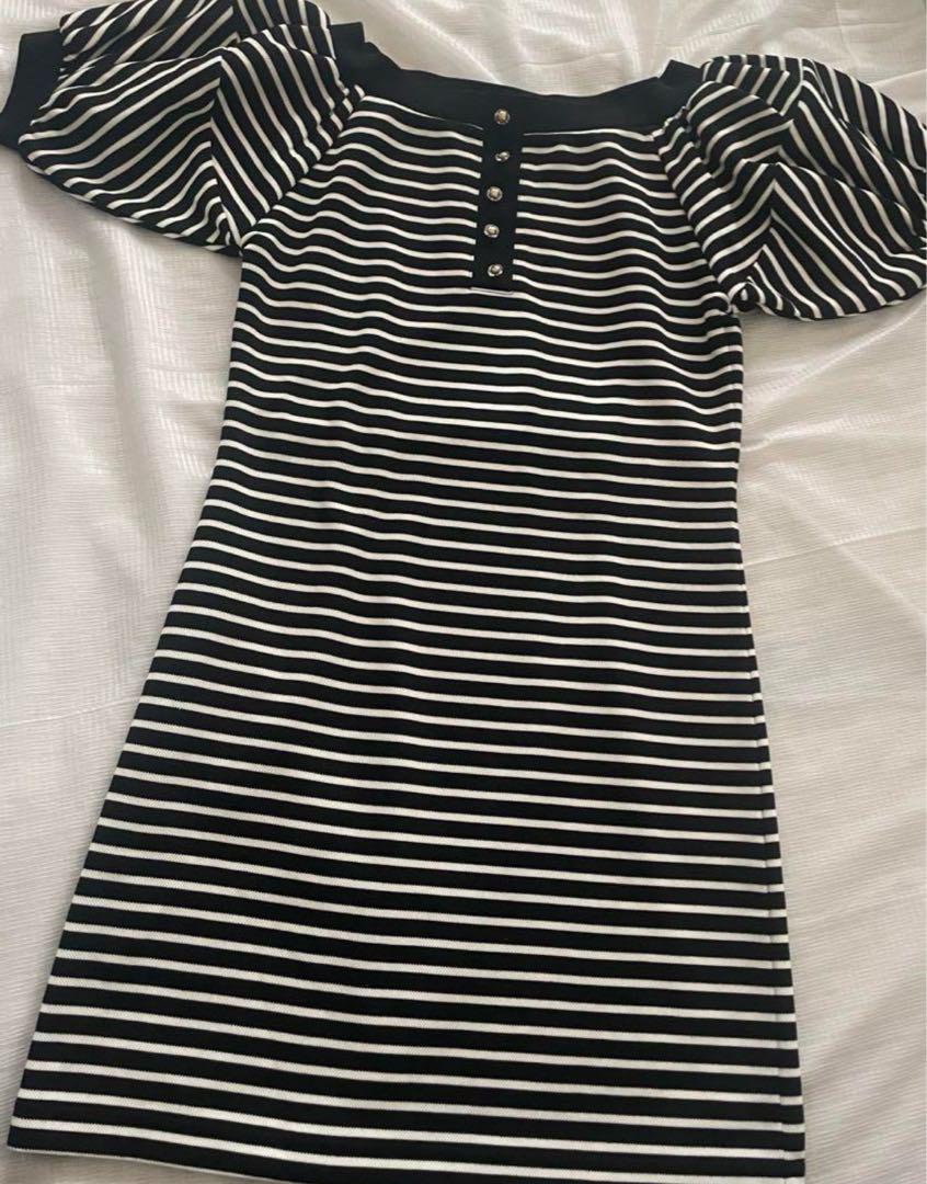 Herlipto Saint-Tropez Striped Mini Dress ワンピース