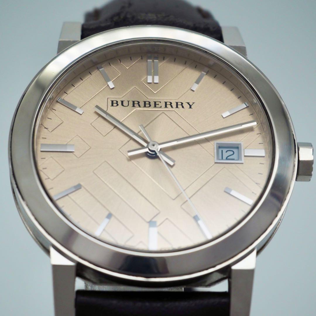 271 BURBERRY 時計　ノバチェック　シャンパンゴールド　デイト　メンズ