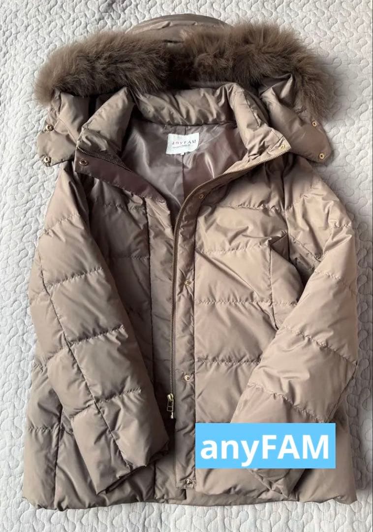 anyFAM フード付き ダウンジャケット 5,848円