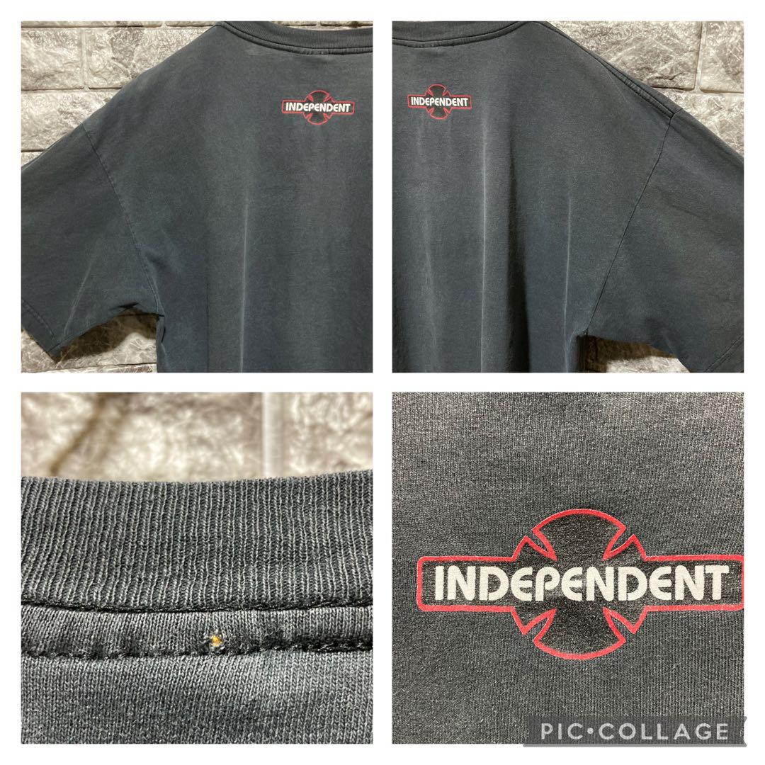 INDEPENDENT Tシャツ USA製 XL インディペンデント 超フェード