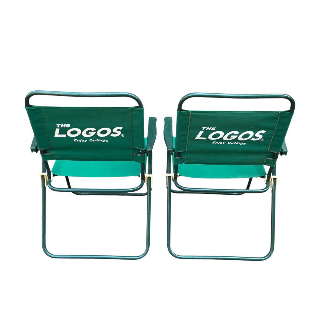 LOGOS ロゴスオールド チェア 肘置き有り 折りたたみ式 2点セット