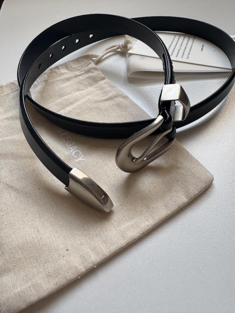 小物 OUR LEGACY BELT 2 CM Leather Black L90