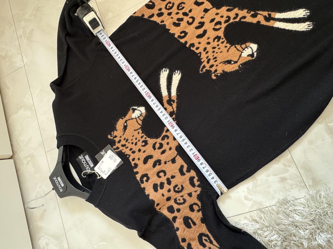 ワールド オンラインストア モスキーノ boutiqueMOSCHINO ニットワンピース レオパード柄 ワンピース