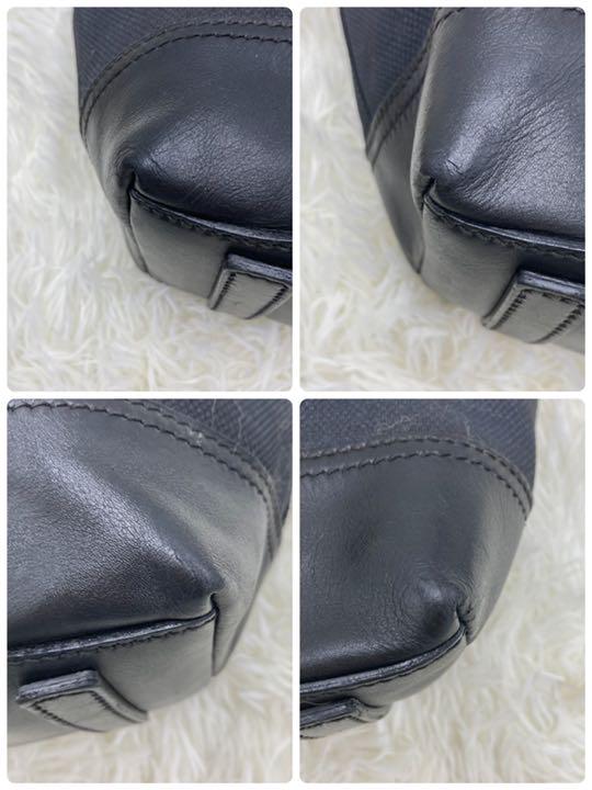 人気超特価 美品 プラダ トートバッグ キャンバス レザー 三角プレート ブラック A4可 8nKJk-m83115065135 高品質格安