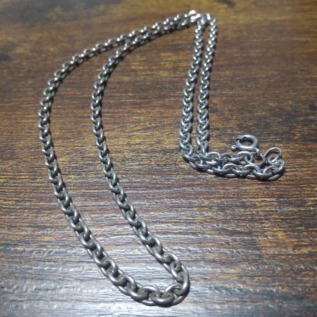 【56cmやや黒め】ネックレスチェーン　シルバー925