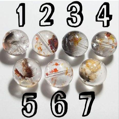 ★ライモナイトinプラチナルチル 12.9ミリ珠 ビーズ⑥(SA〜SA+) ◇2525円限定 ライモナイトinプラチナルチル 12.8ミリ珠ビーズ②