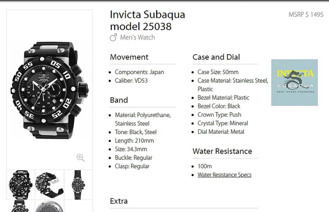 インビクタ ブラック 定価16.4万円 4XaTv-m83117076905 サブアクア クロノグラフ 得価安い