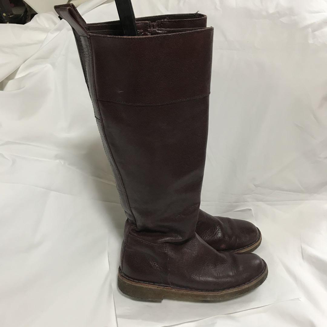 ロングブーツ　ブラウン　クラークス　Clarks originals