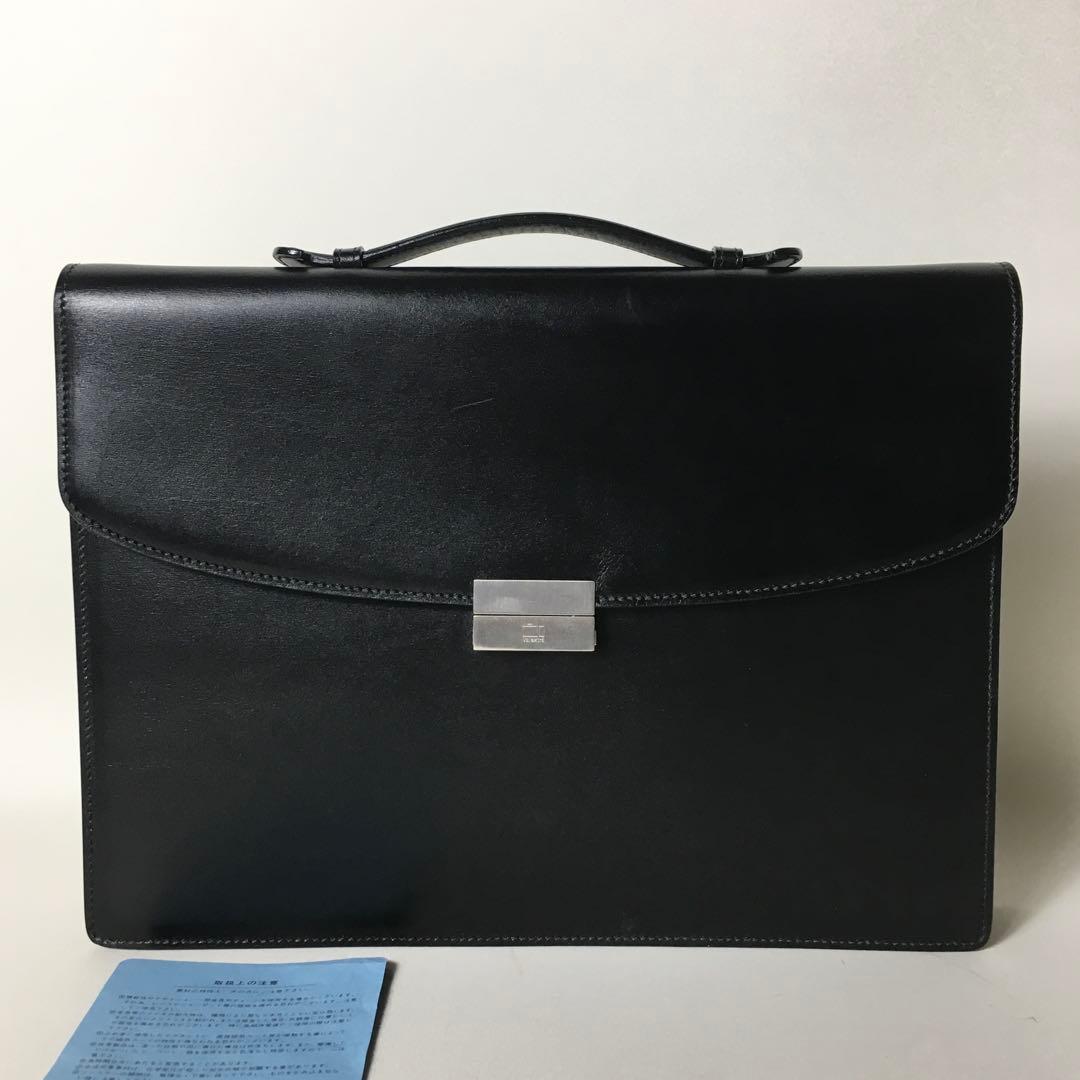 2509-42| |ヴァレクストラ ビジネスバッグ レザー ブラックValextra