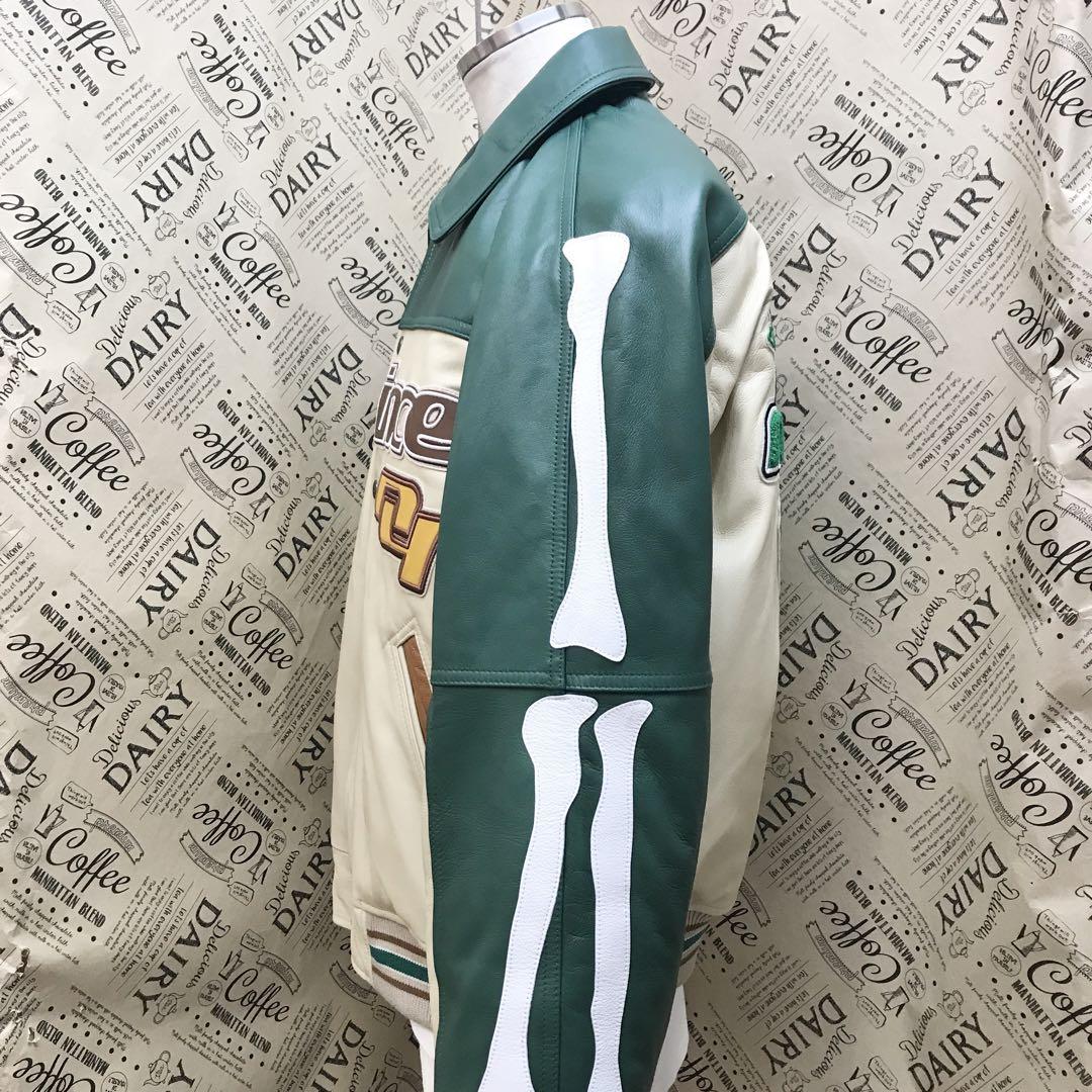 メルヴィンス アヴィレックス レザー スタジャン ブルゾン L S3072