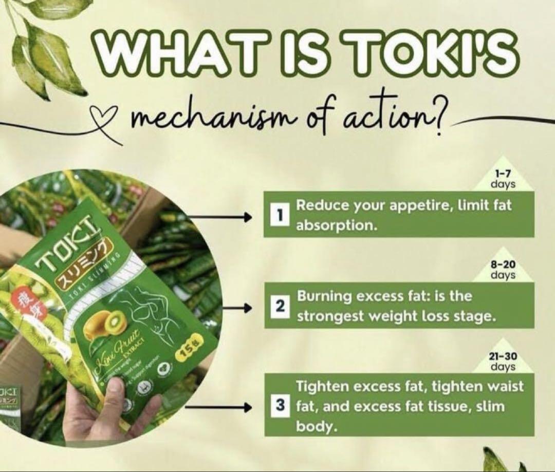 Toki slimming 3袋 TOKI SLIMMING CANDY [15 pieces x 4 packs] Diet food Kiwi