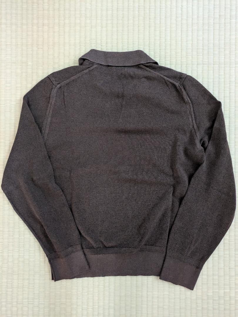 TOM FORD スキッパーポロシャツ ロングスリーブ ダークブラウン 46