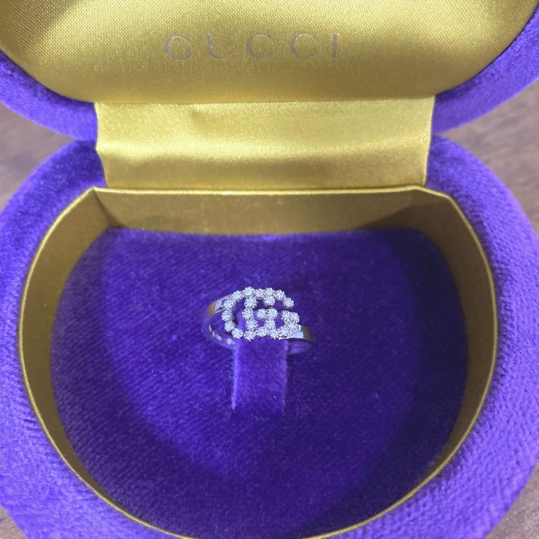 GUCCI ダイヤモンド付き WG GGランニング リング