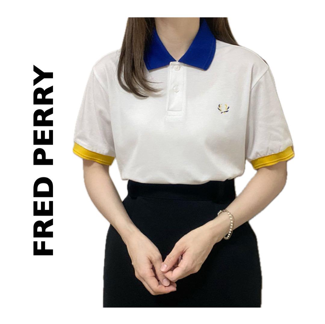 FRED PERRY ワンポイント刺繍ロゴ　イングランド製　ポロシャツ　XXL白 FRED PERRY ポロシャツ 日本製 ワンポイント刺繍ロゴ - メルカリ