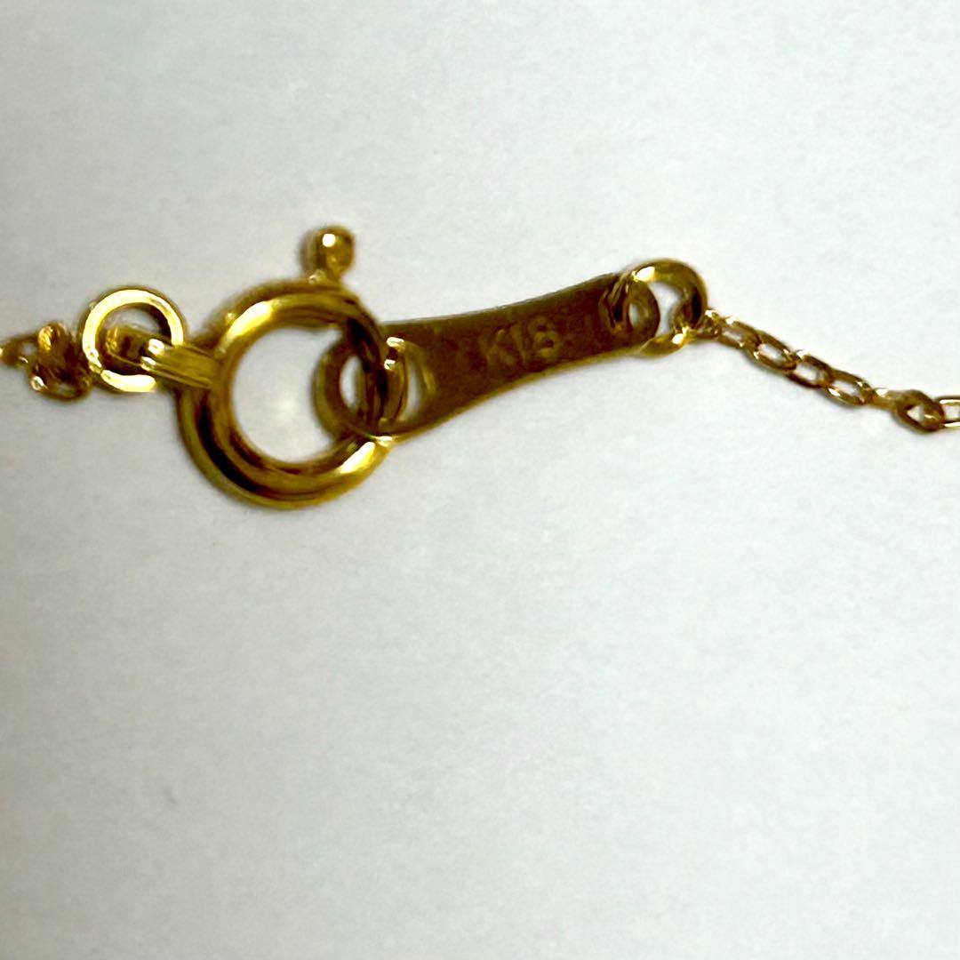agete K18ダイヤモンドネックレス 0.05ct 一粒ダイヤ