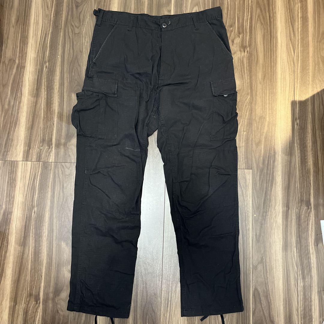 ブラック カーゴパンツ LARGE REGULAR
