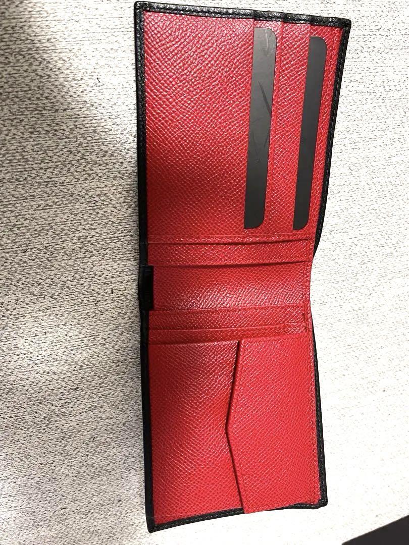 DOLCE&GABBANA ブラック レザー 二つ折り財布