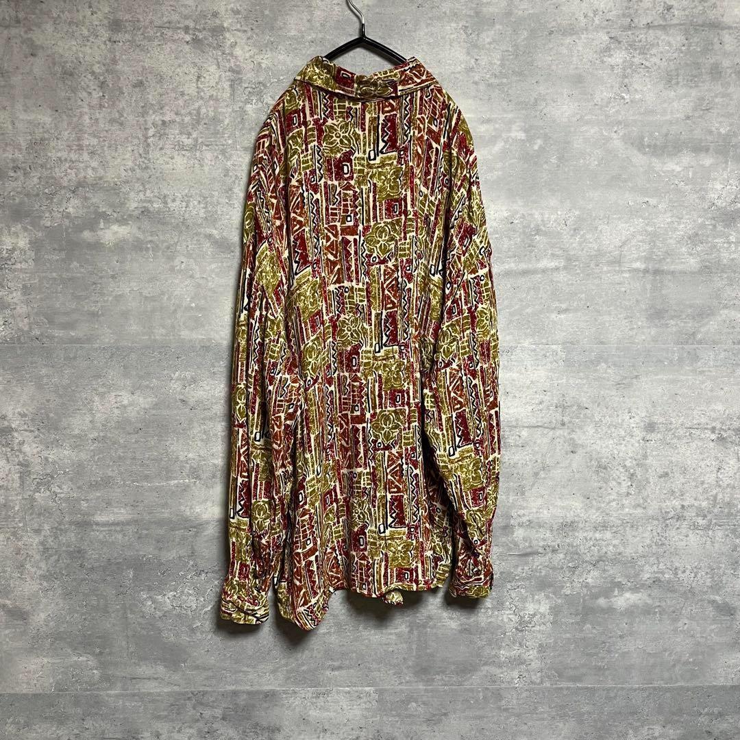 No.1571 VINTAGE ヴィンテージ 古着 総柄シャツ 長袖シャツ