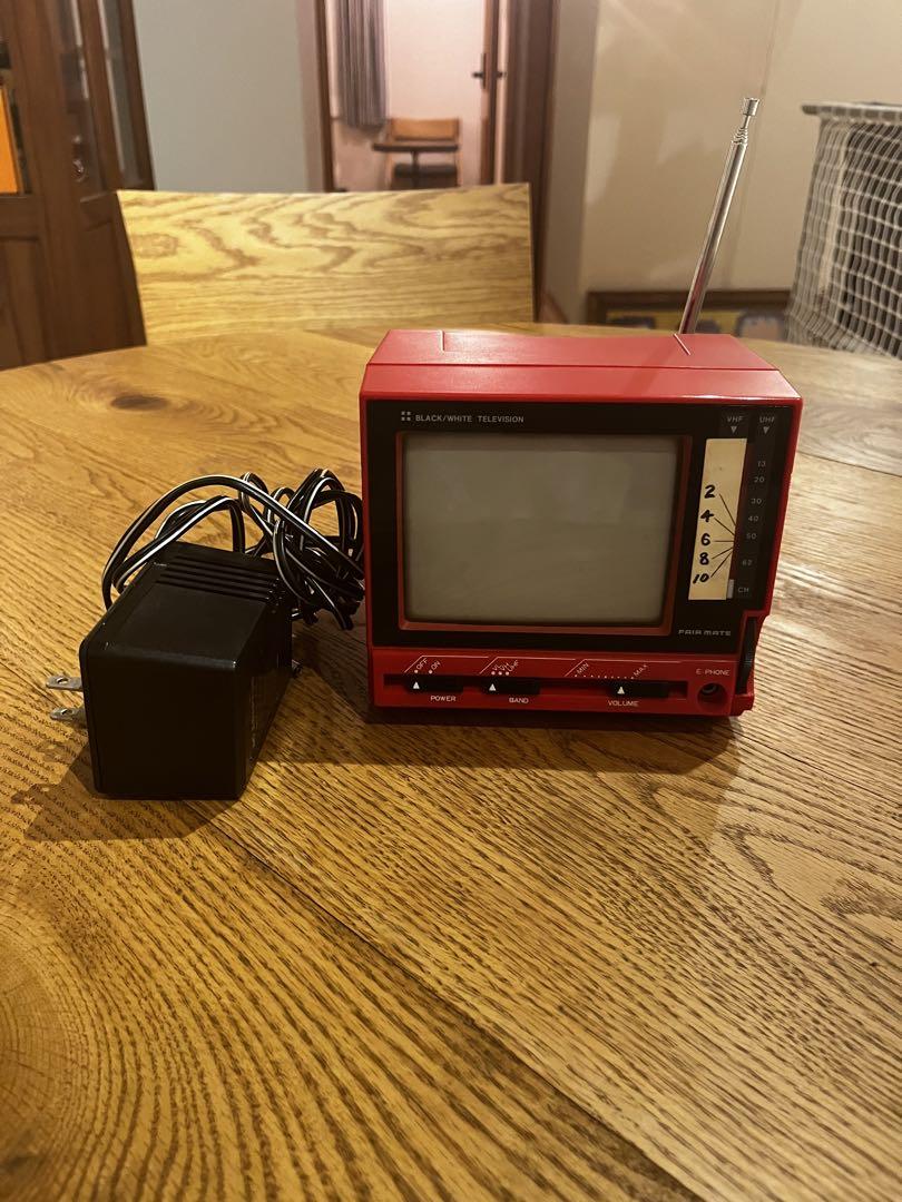 【海外限定】 昭和レトロ 白黒テレビ ポータルテレビ 朝日通商 1986年製 テレビ