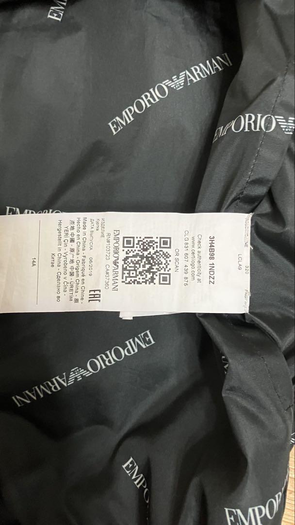 EMPORIO ARMANI ナイロンジャケット　14a 150-160