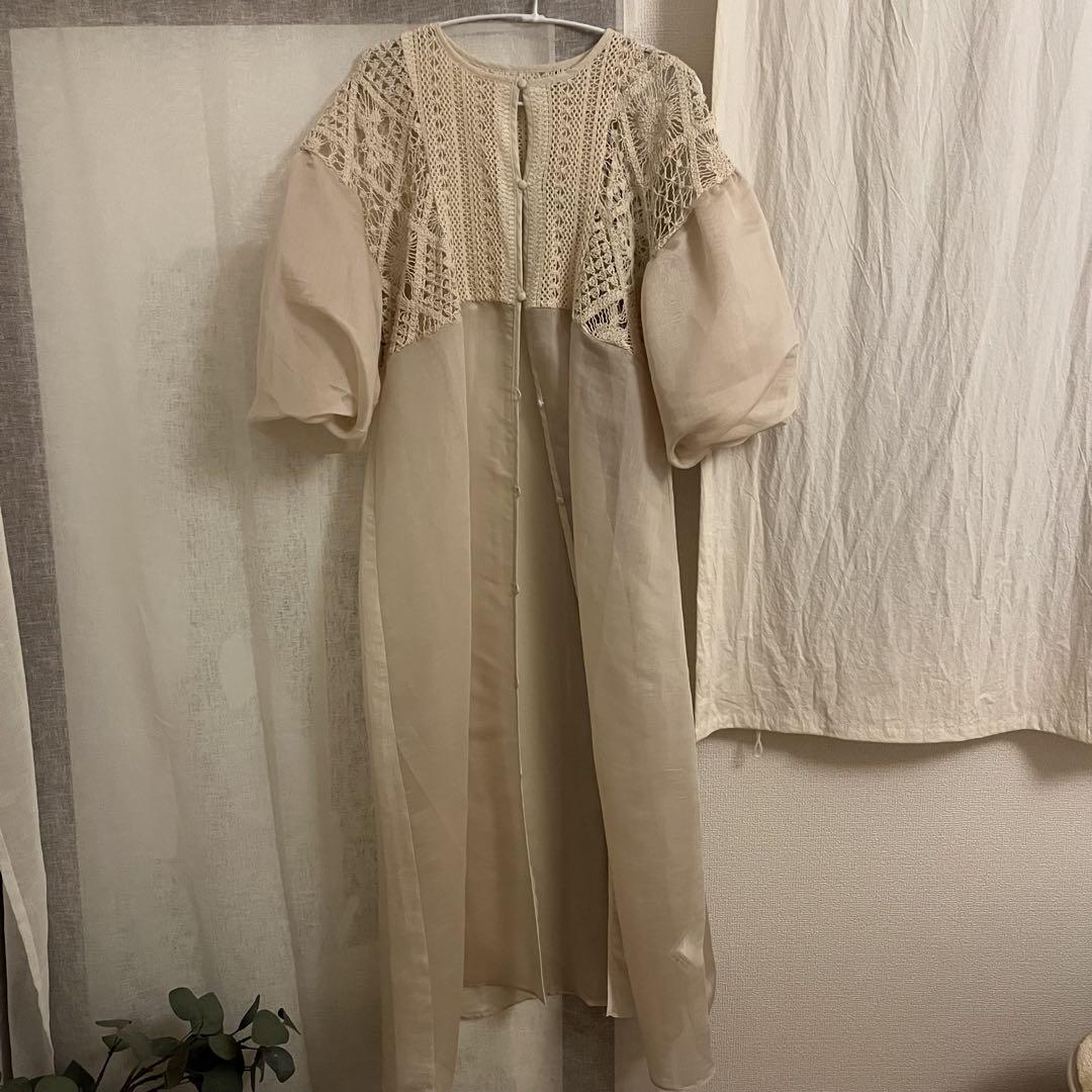 ワンピース eaphi cotton lace docking one piece
