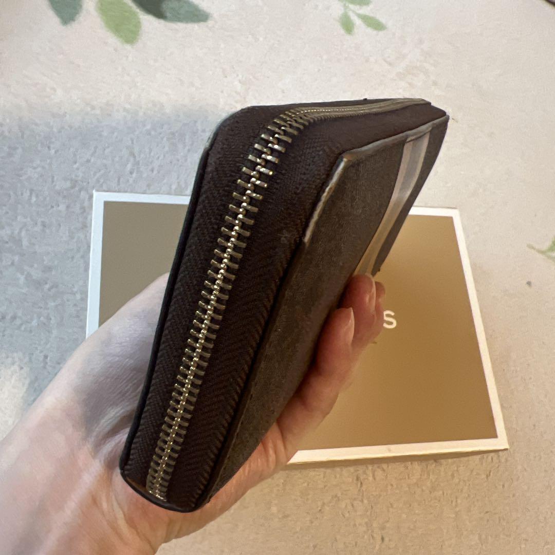 MICHAEL KORS ブラウン 長財布 NS 新品☆MICHAEL KORS ブラウン シグネチャー レザー 長財布