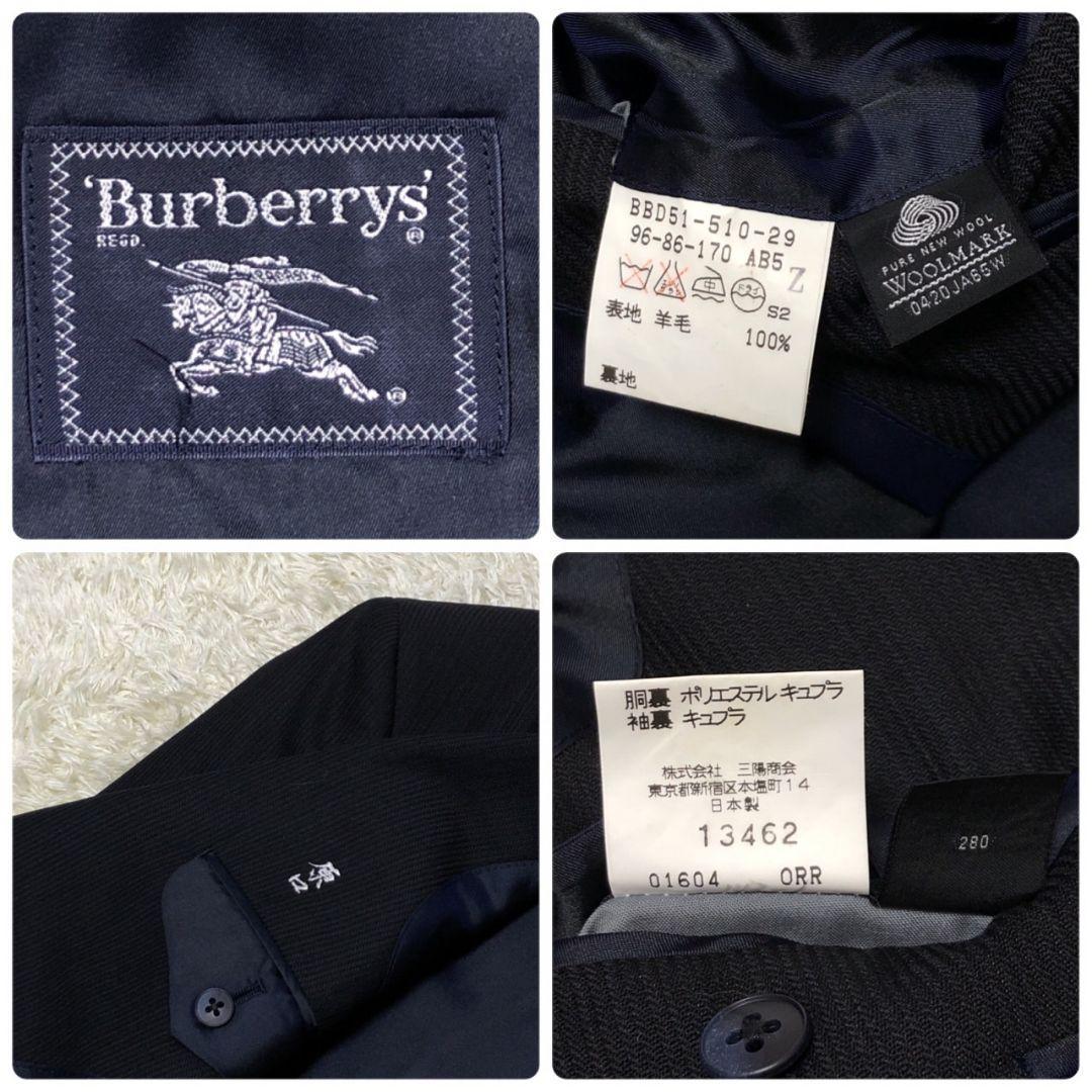 【極美品】Burberrys バーバリー 高級スーツ上下 セットアップ ブラック