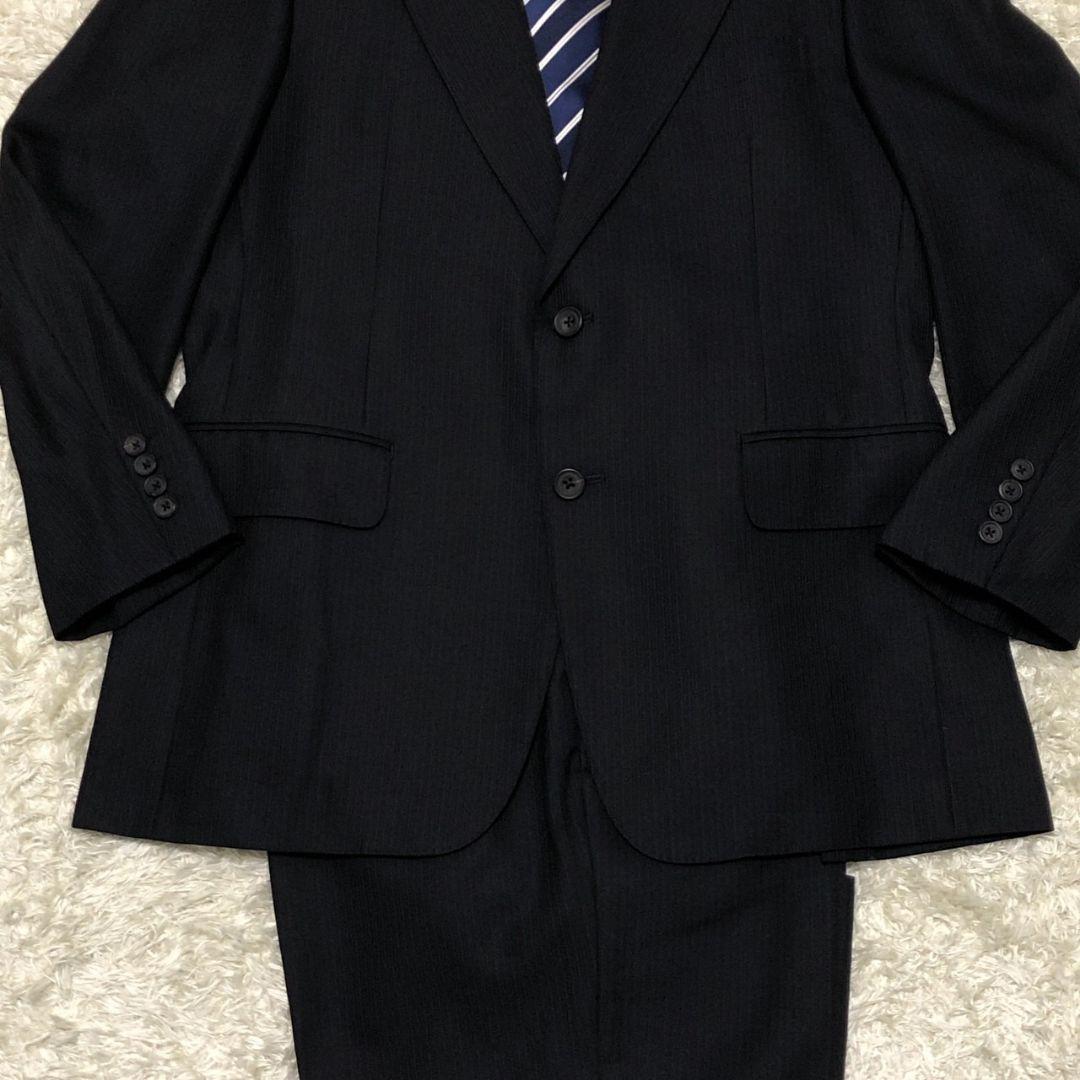 【極美品】Burberrys バーバリー 高級スーツ上下 セットアップ ブラック