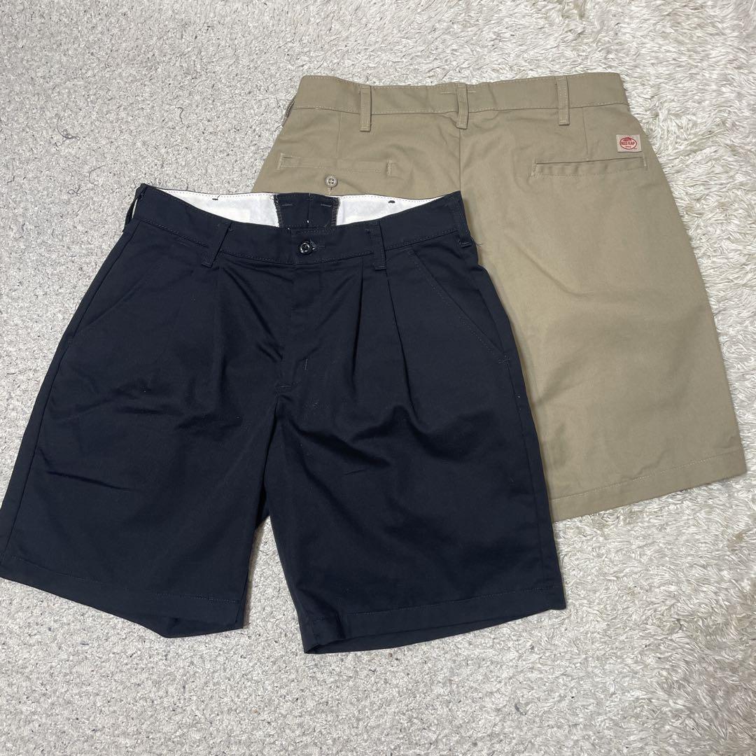REDKAP レッドキャップ　2タックショーツ　黒 ベージュ　2枚セット　32㌅