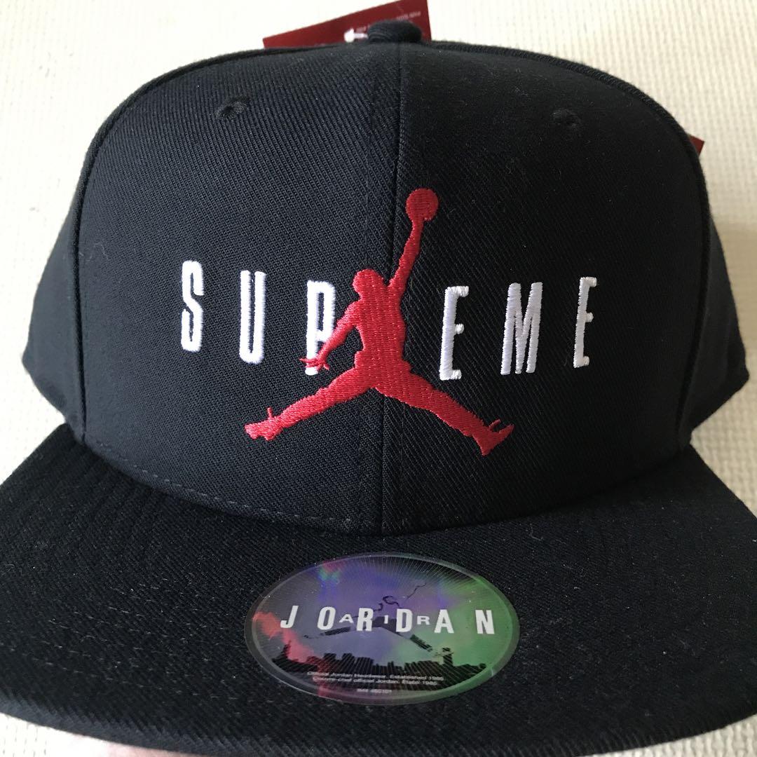 タグ付き☆極美品☆値下げ☆Supreme Jordan キャップ 黒