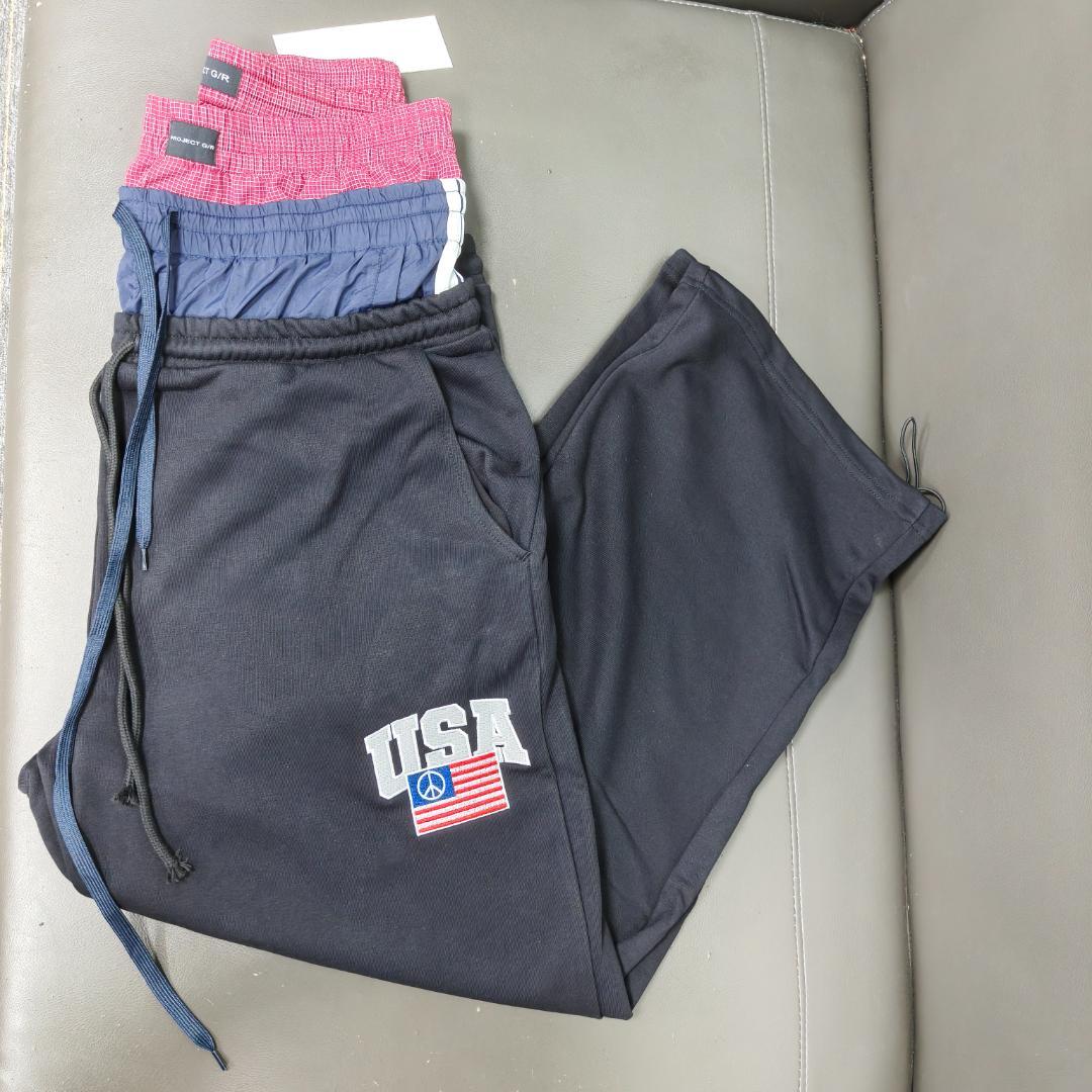 PROJECT G/R 3レイヤード スウェットパンツ ブラック USAロゴ