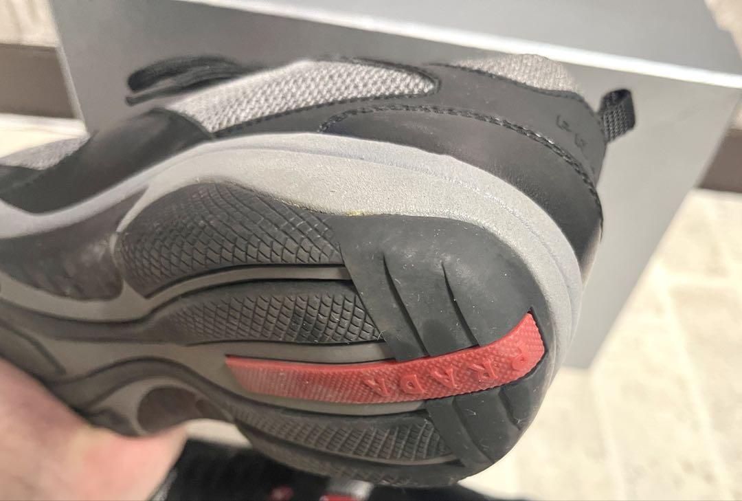 PRADA ブラック バレーシューズ　24cm 最終価格]PRADA スニーカー ブラック/グレー 靴