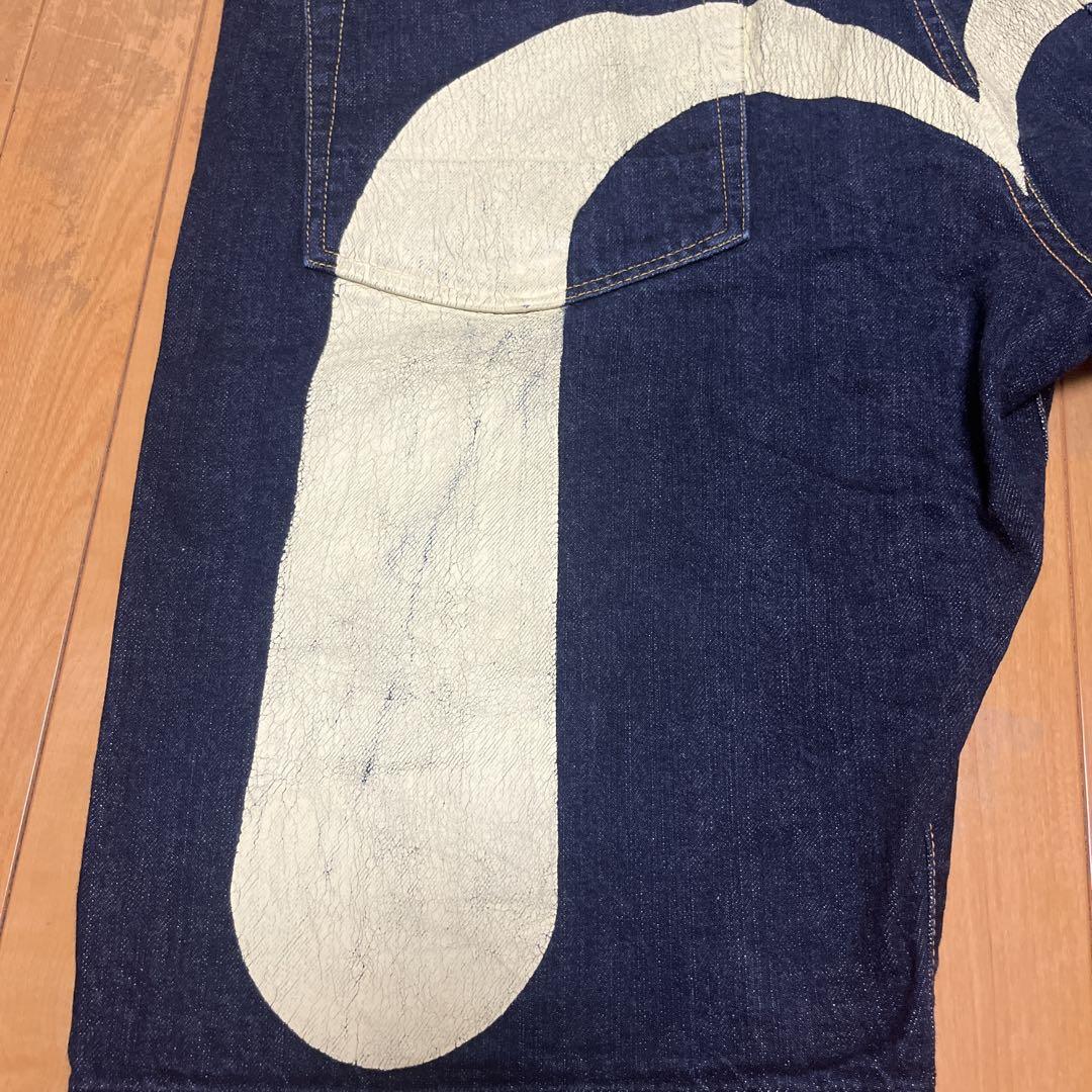 EVISU エビス　Lot 7001勉強 白カモメペイント ショートW38日本製 エビスジーンズ 7001 大黒ホワイトカモメ W38 EVISU - メルカリ