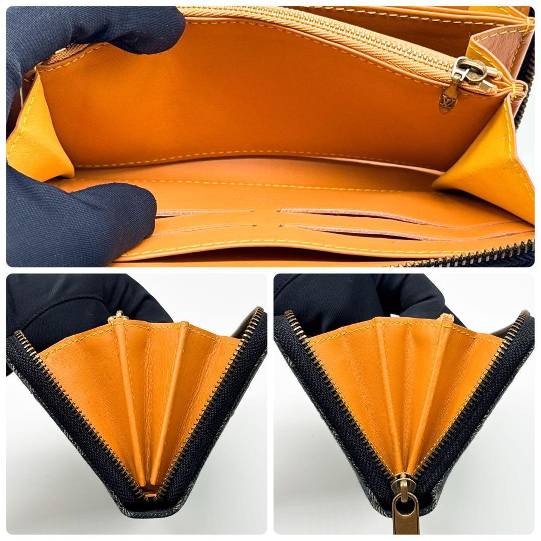 完売品 ルイヴィトン モノグラム デニム ジッピーウォレット 財布 黒 ブラック